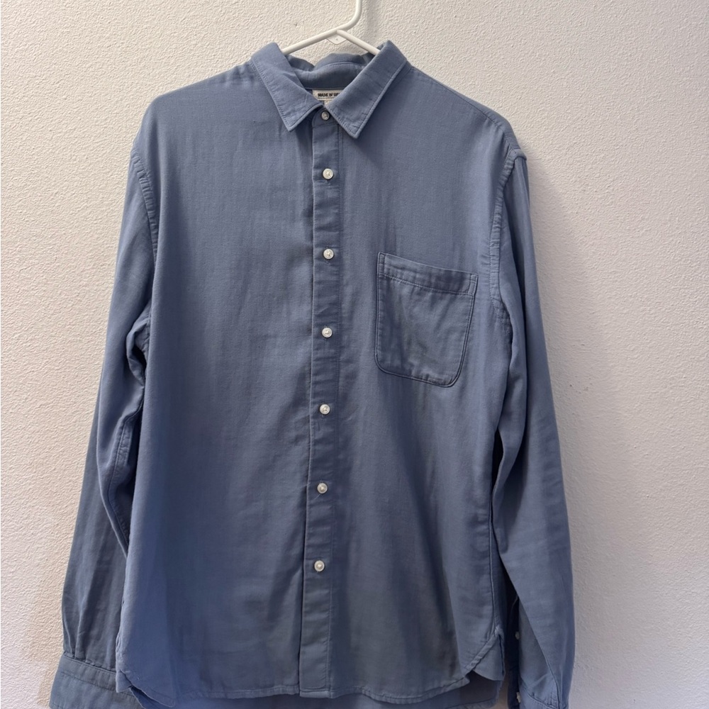 Men's Blue Button-Up Shirt
